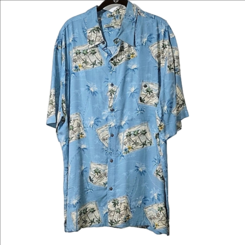 BATIK BAY 100% Rayon XL Hawaiian Shirt, subtle print, cool and casual
